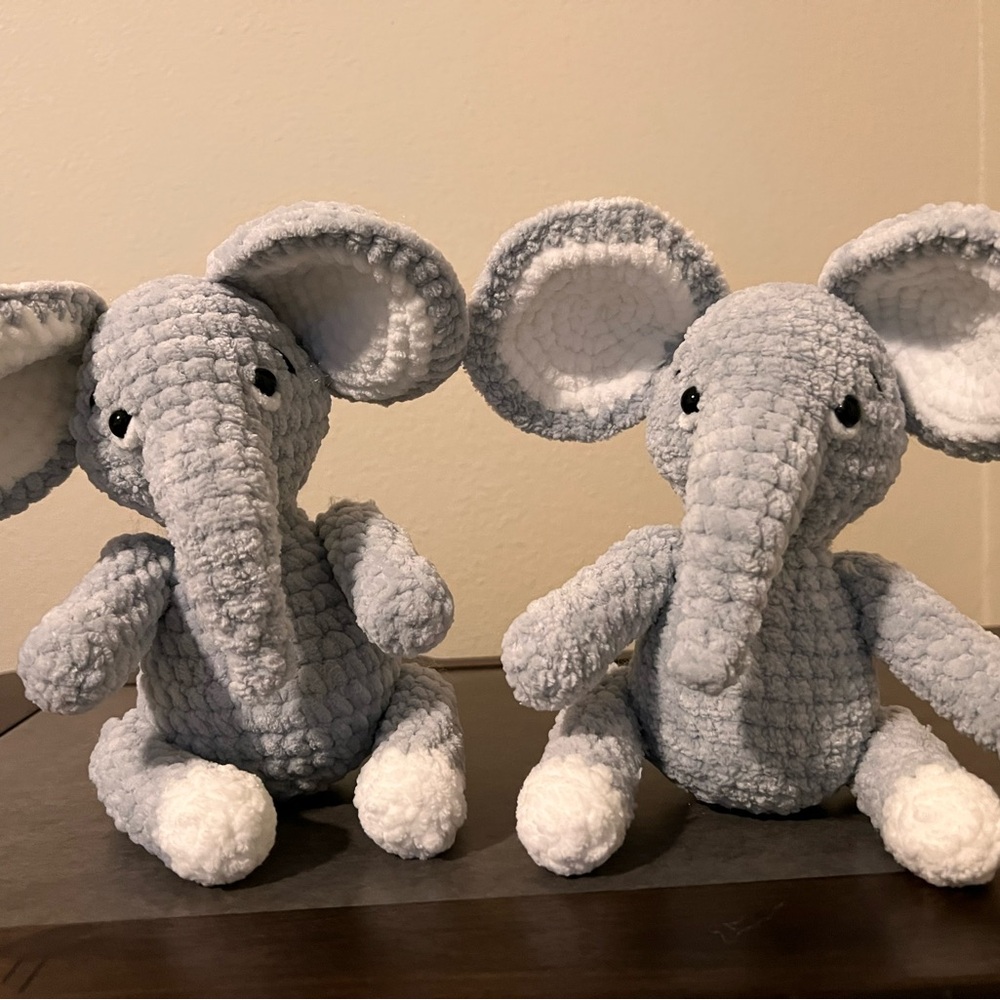 Handmade Stuffed Elephants